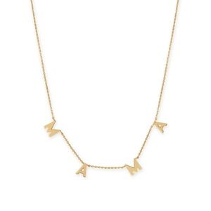 14 Karat Gold Plated "MAMA" Charm Necklace 16” length + 2” extension NWT